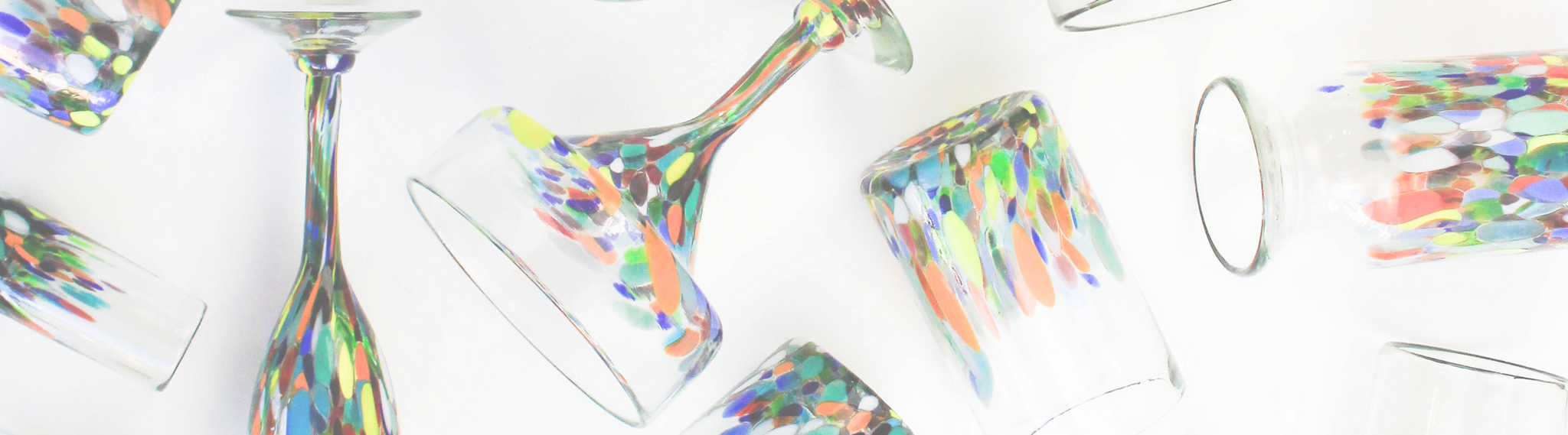Colorful Dot Glassware
