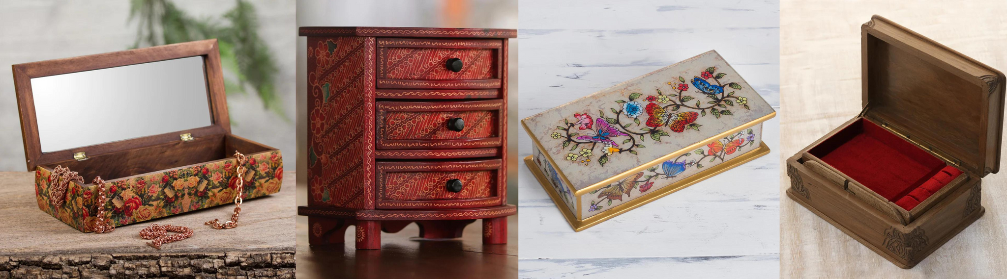 Jewelry Boxes, Bags, and Holders