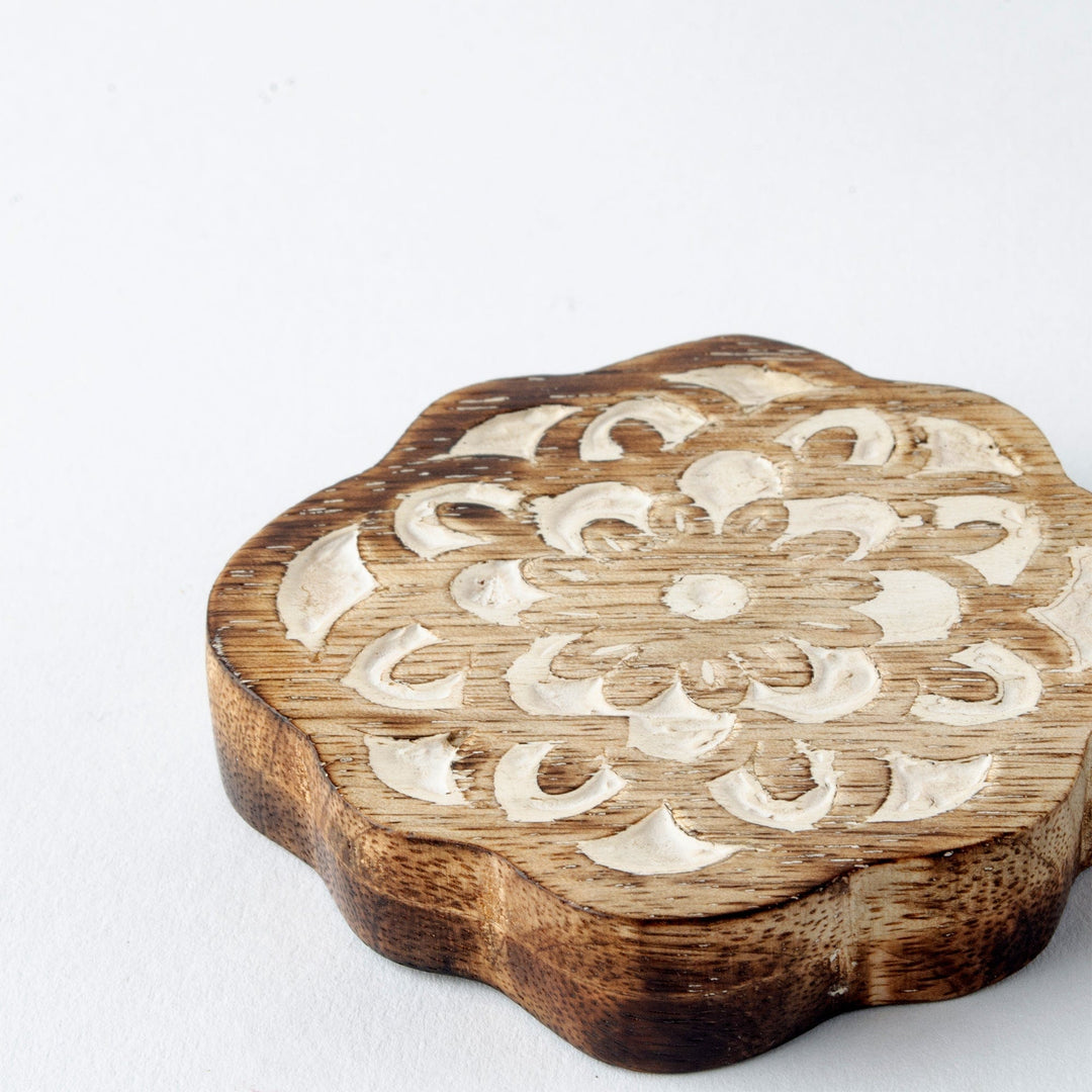 Carved Wooden Mirror
