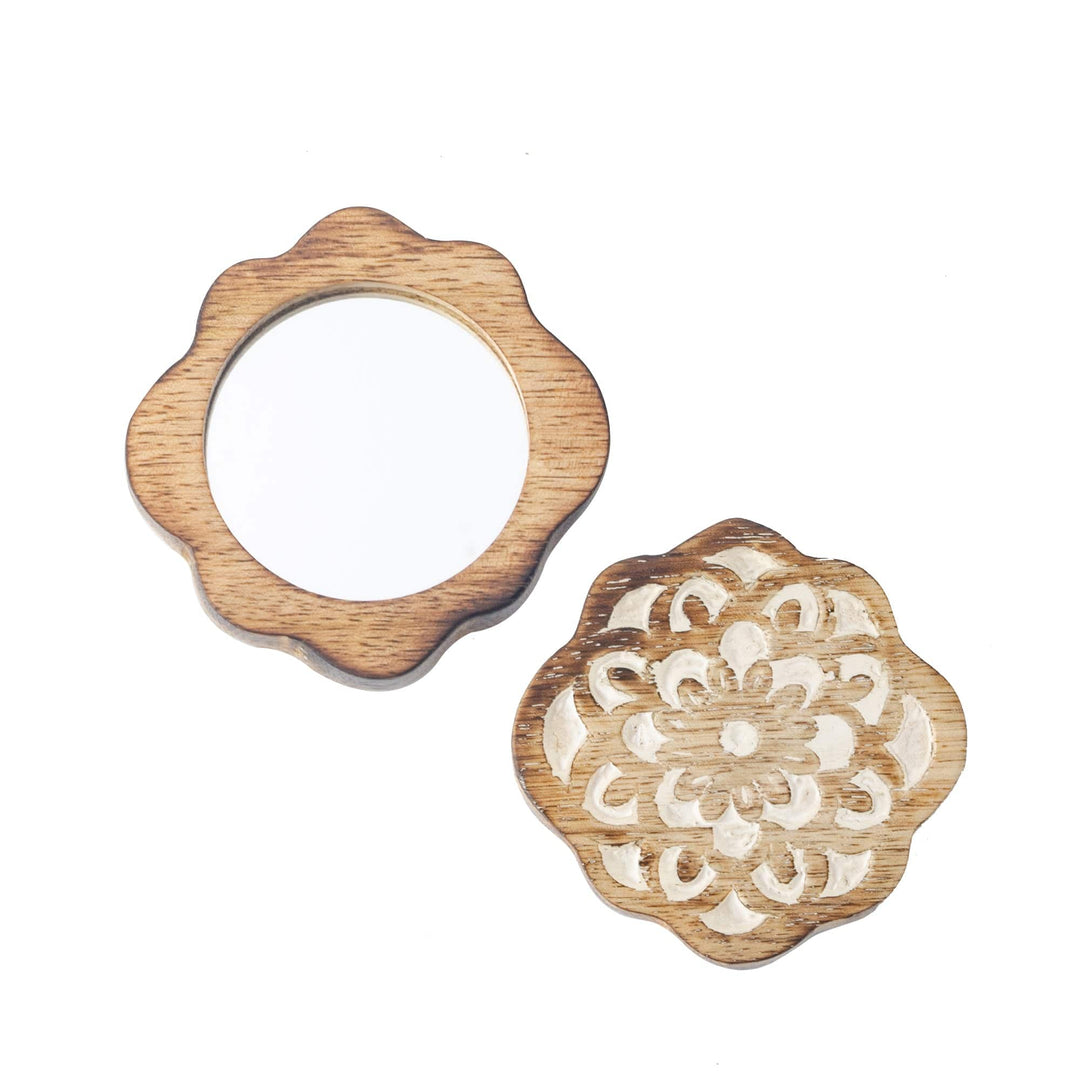 Carved Wooden Mirror
