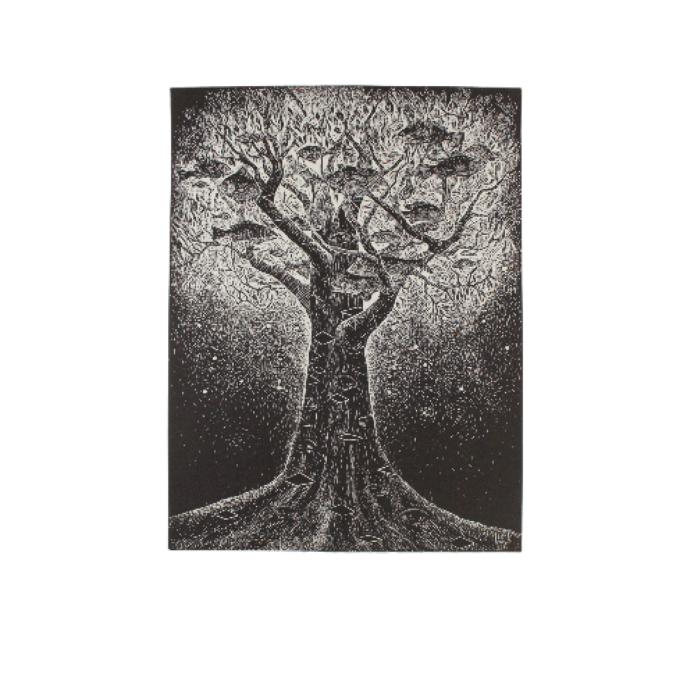 Limited Edition Surreal Tree Etching on Liberon Paper - The Mysterious Tree