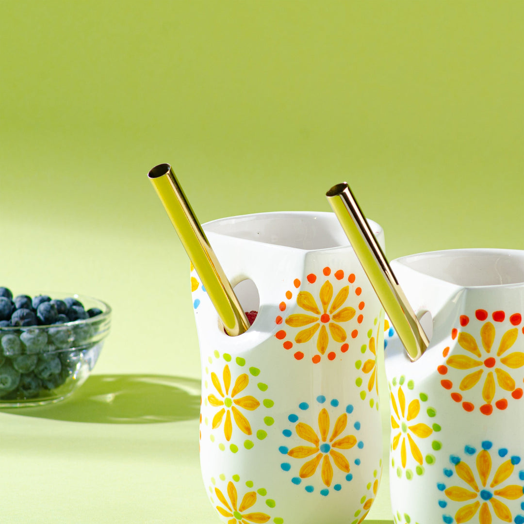Thick Straws - Gold - Set of 4
