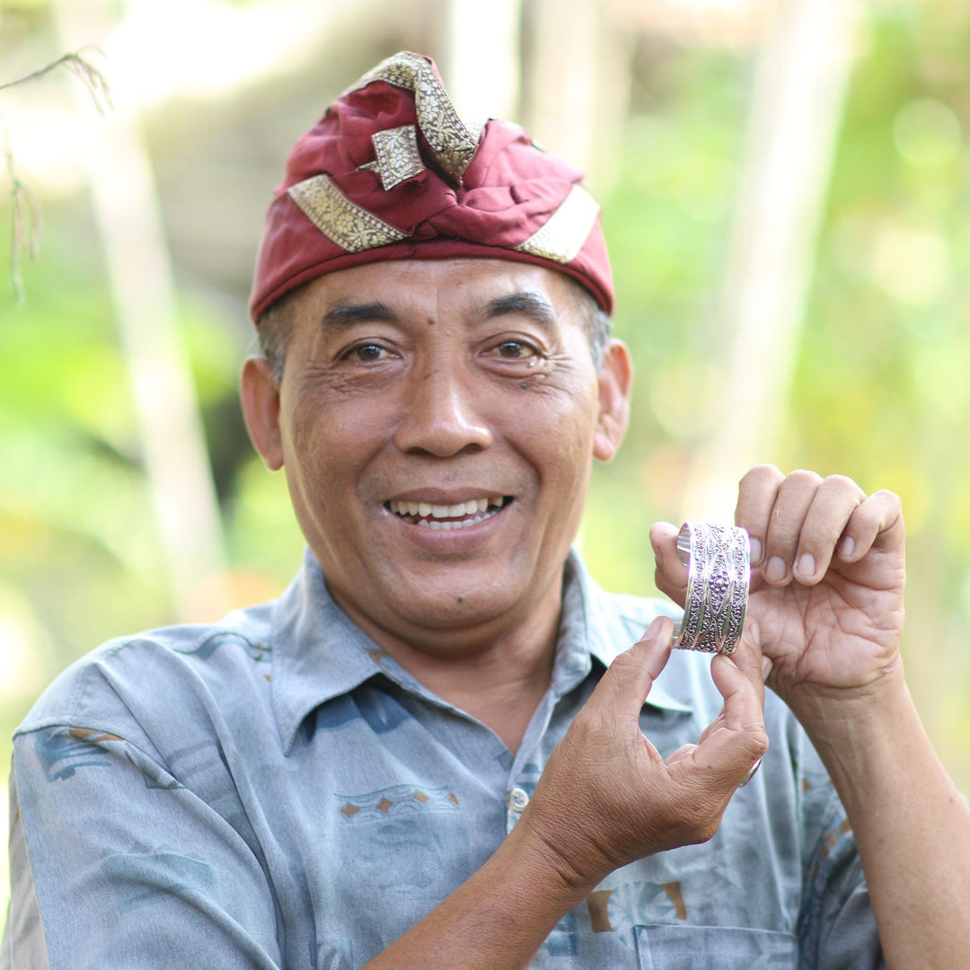 Balinese Classic Sterling Silver Filigree Dangle Earrings - Elegance in Bali