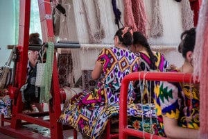 Handwoven Geometric Wool Area Rug in a Warm Palette (3x5) - Silk Road Jewels