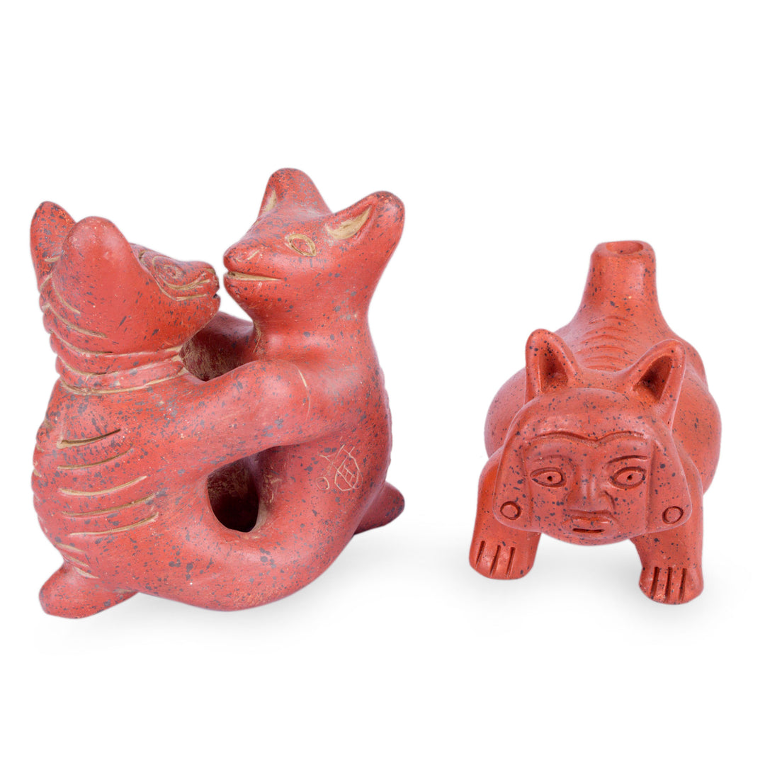 Ceramic figurines - Dancing Dogs