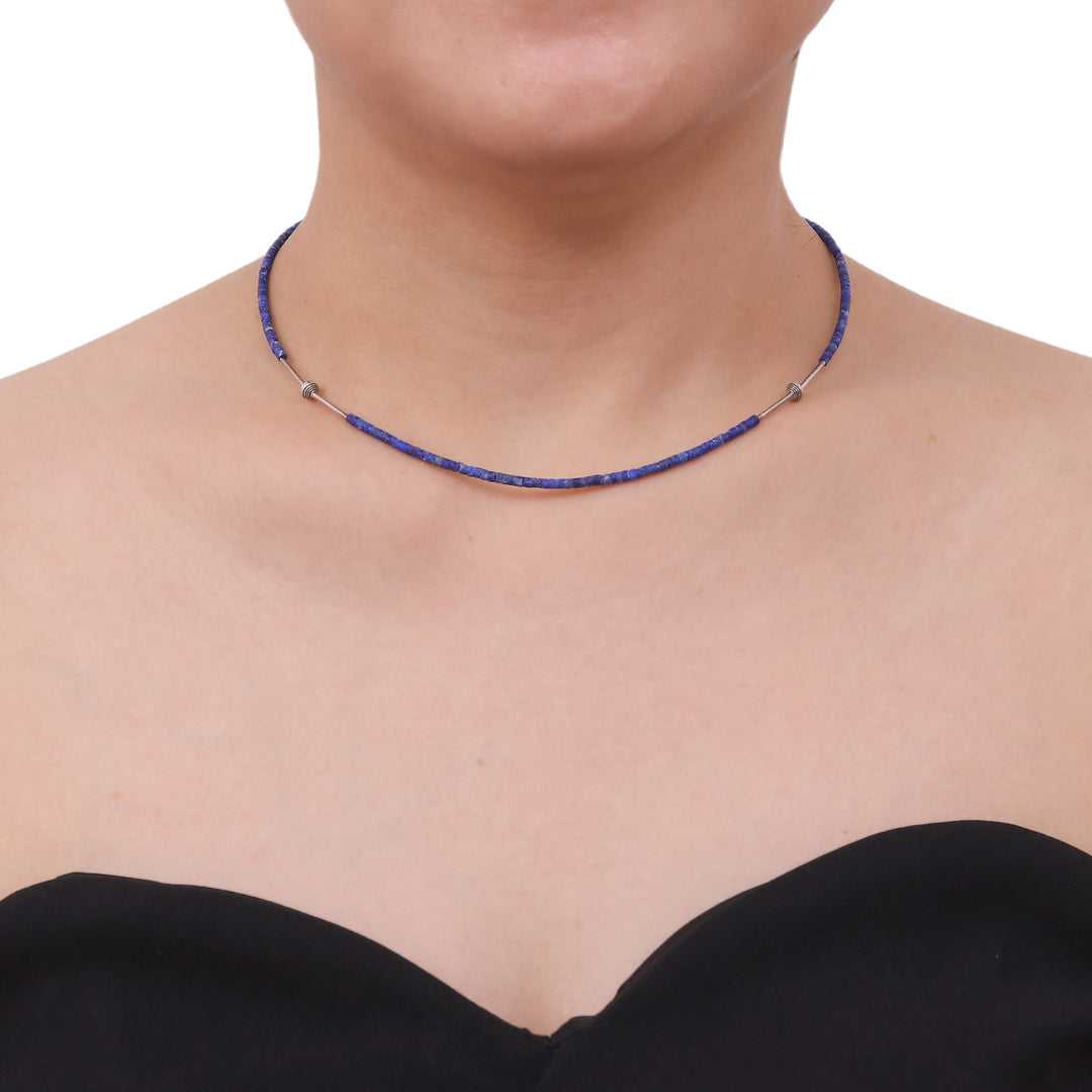 Handcrafted Sterling Silver and Lapis Lazuli Necklace - A Pure Soul