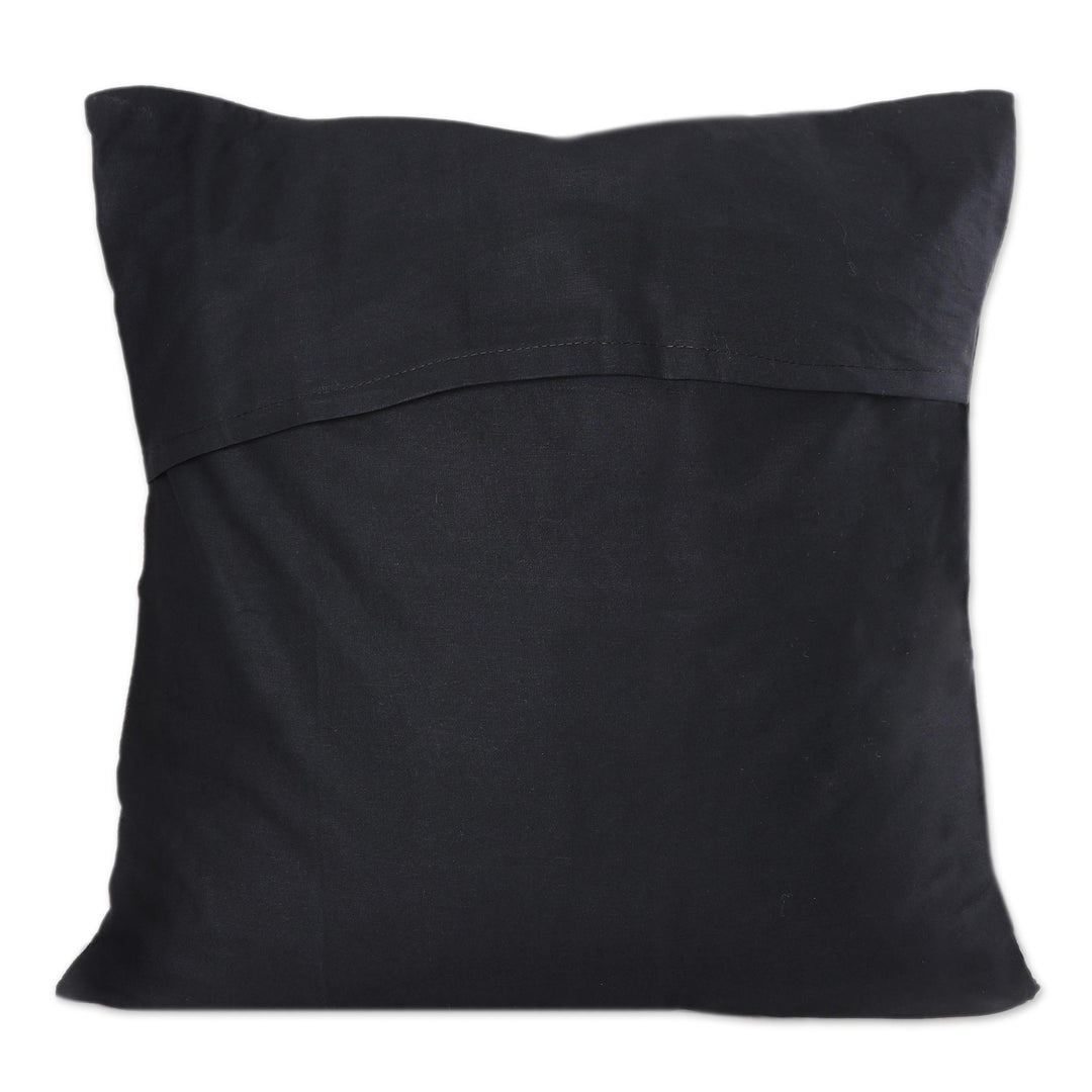 Cotton Patterned Black and White Cushion Covers (Pair) - Starlit Galaxy