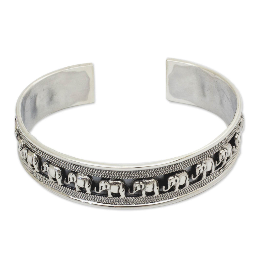 Sterling Silver Elephant Cuff Bracelet - Elephant Parade