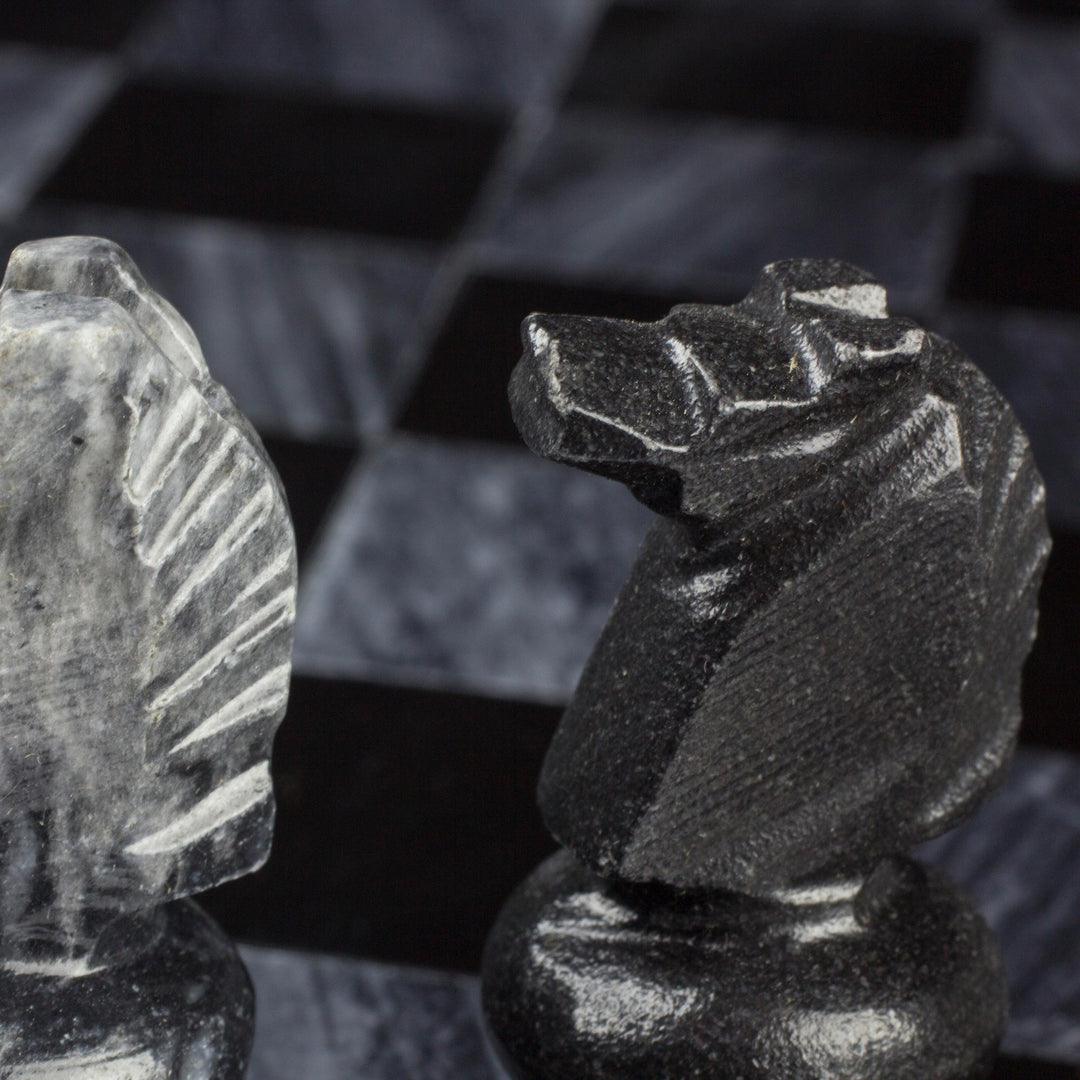 11 Inch Hand Carved Marble Chess Set Mexico - Sophisticate
