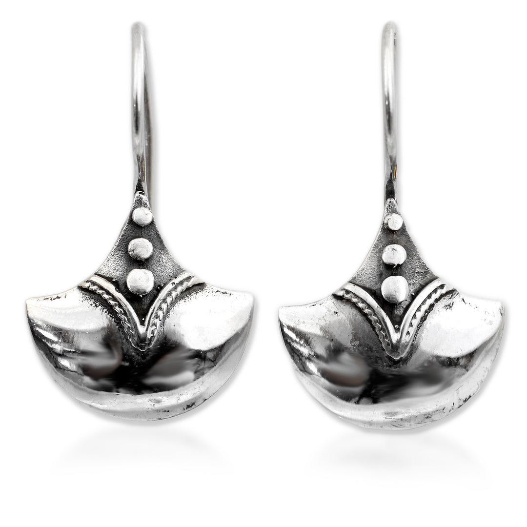 Unique Sterling Silver Drop Earrings - Modern Romantic