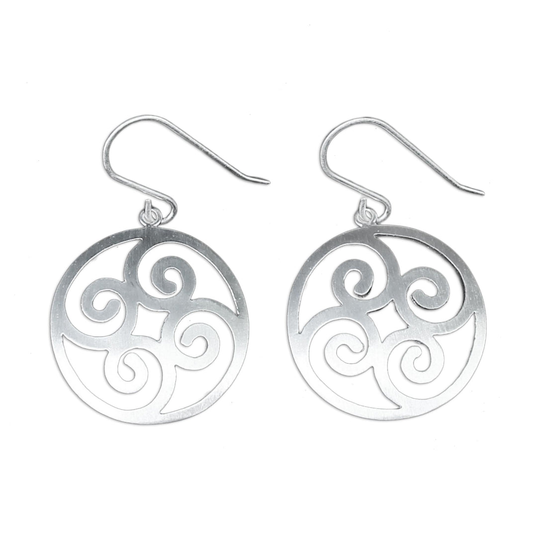 Artisan Crafted Sterling Silver Dangle Earrings - Forest Fern