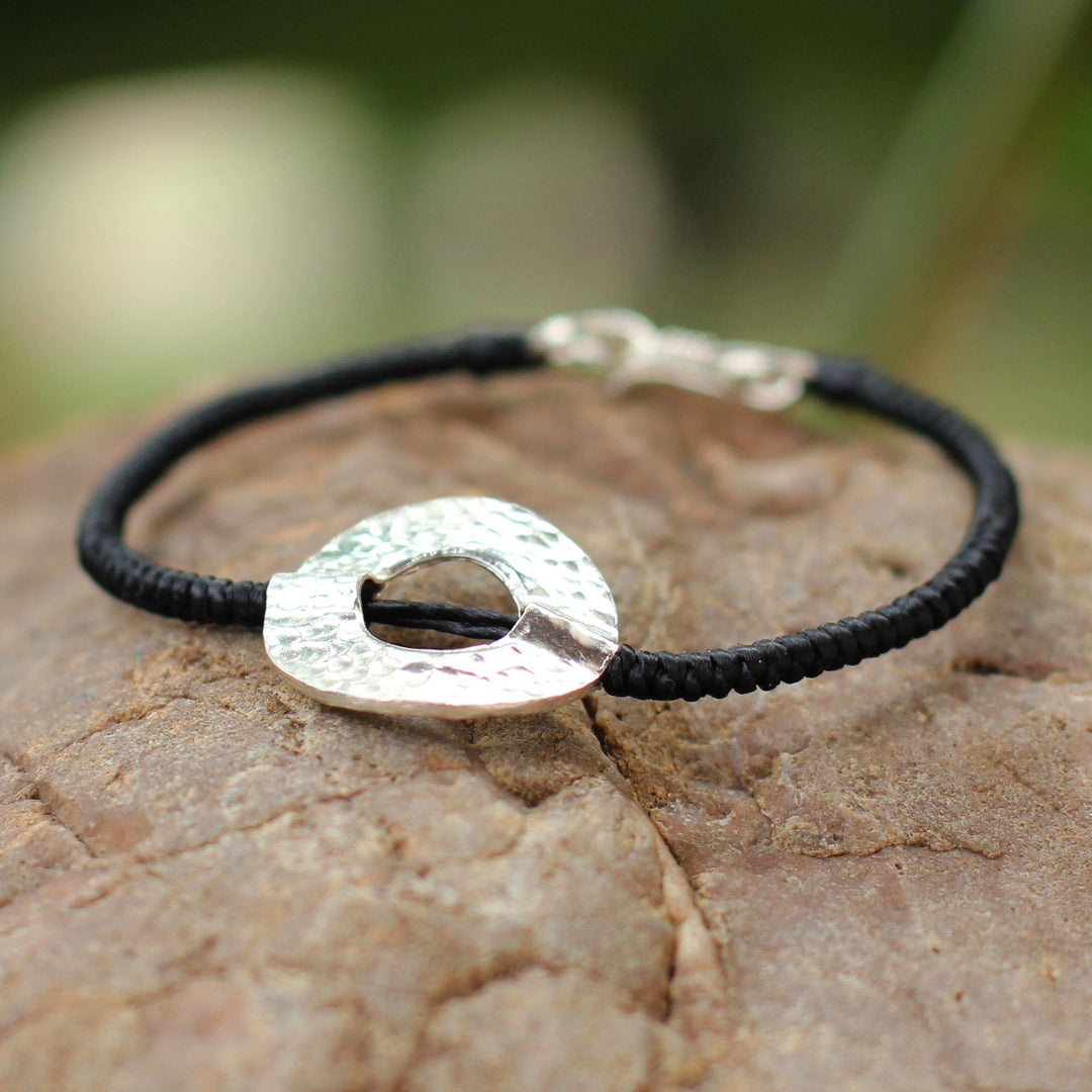 Silver pendant bracelet - Hill Tribe Moon