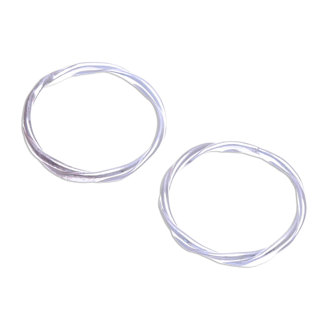 Sterling Silver Stacking Rings (Pair) - Relaxing Touch