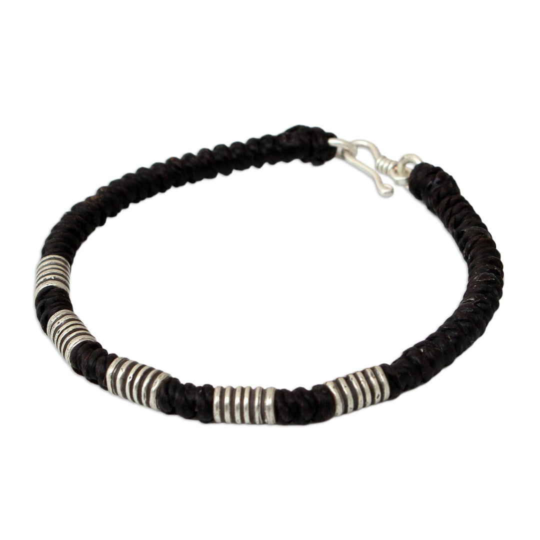 Handmade Silver Braided Bracelet - Thai Sabai