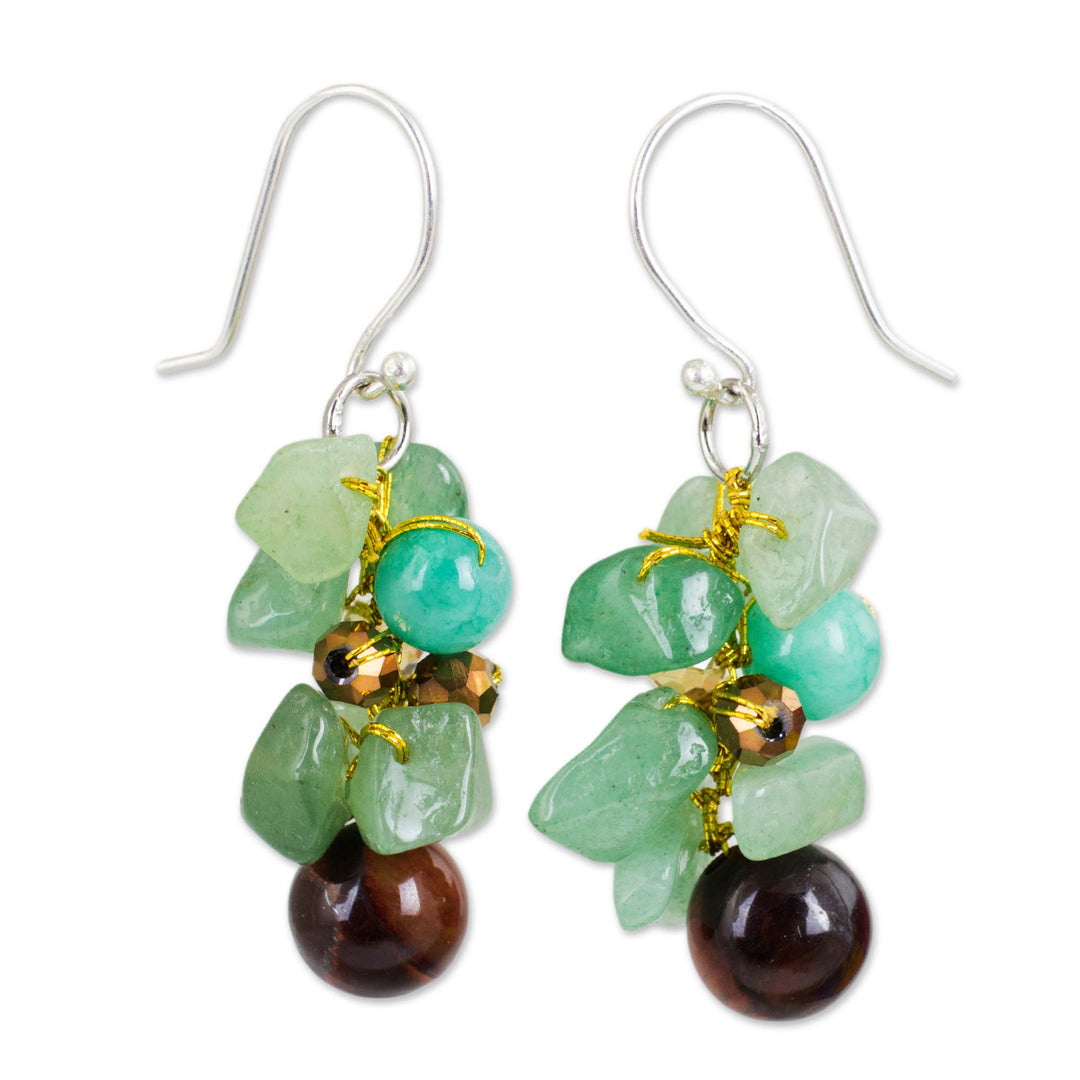 Hand Made Beaded Dangle Earrings - Chiang Mai Melody
