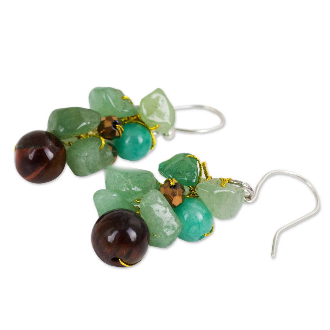 Hand Made Beaded Dangle Earrings - Chiang Mai Melody