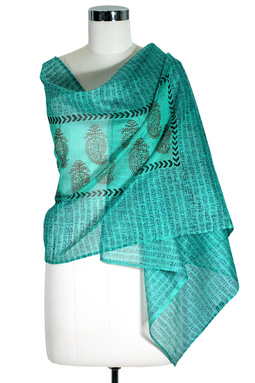 Cotton and silk shawl - Story in Paisley