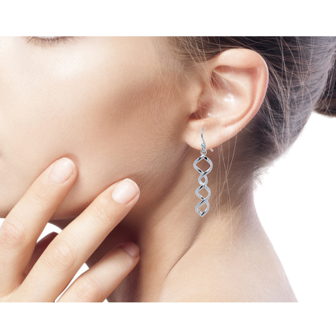 Handmade Sterling Silver Dangle Earrings - Songkran Joy