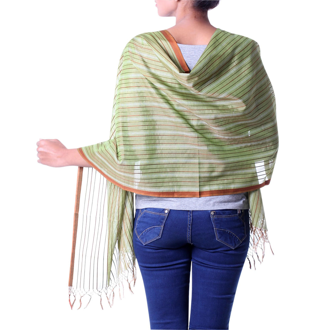 Cotton and silk shawl - India Summer