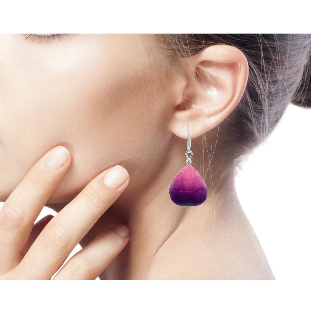 Orchid Petal Dangle Earrings - Chiang Mai Kiss