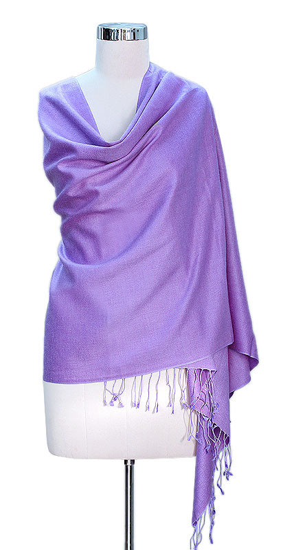 Wool and silk shawl - Extravagant Lilac