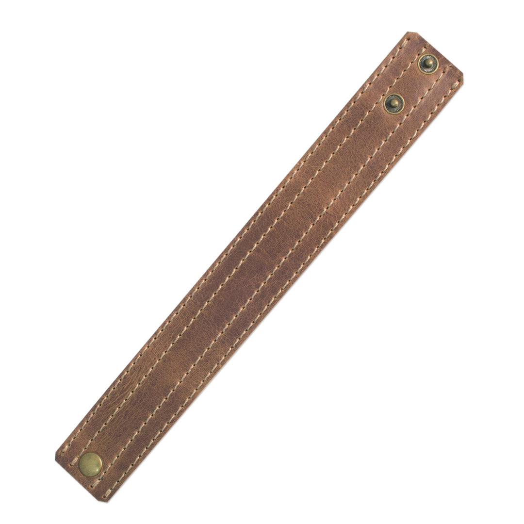 Men's Hand Made Leather Wristband Bracelet - Dexterity