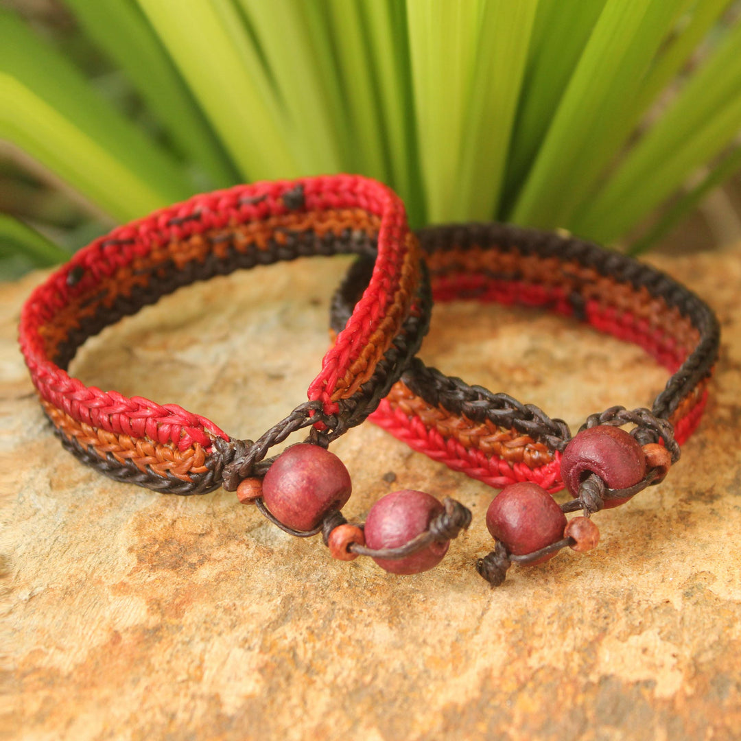 Good Fortune Brass Wristband Bracelets (Pair) - Cinnamon Coins