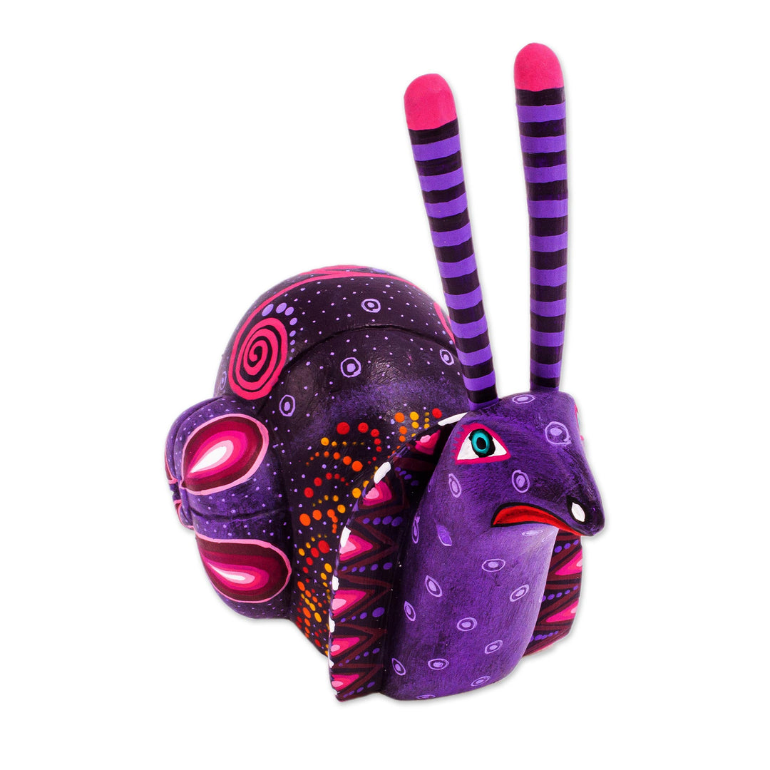 Handcrafted Mexican Folk Art Alebrije Sculpture - Oaxaca Snail