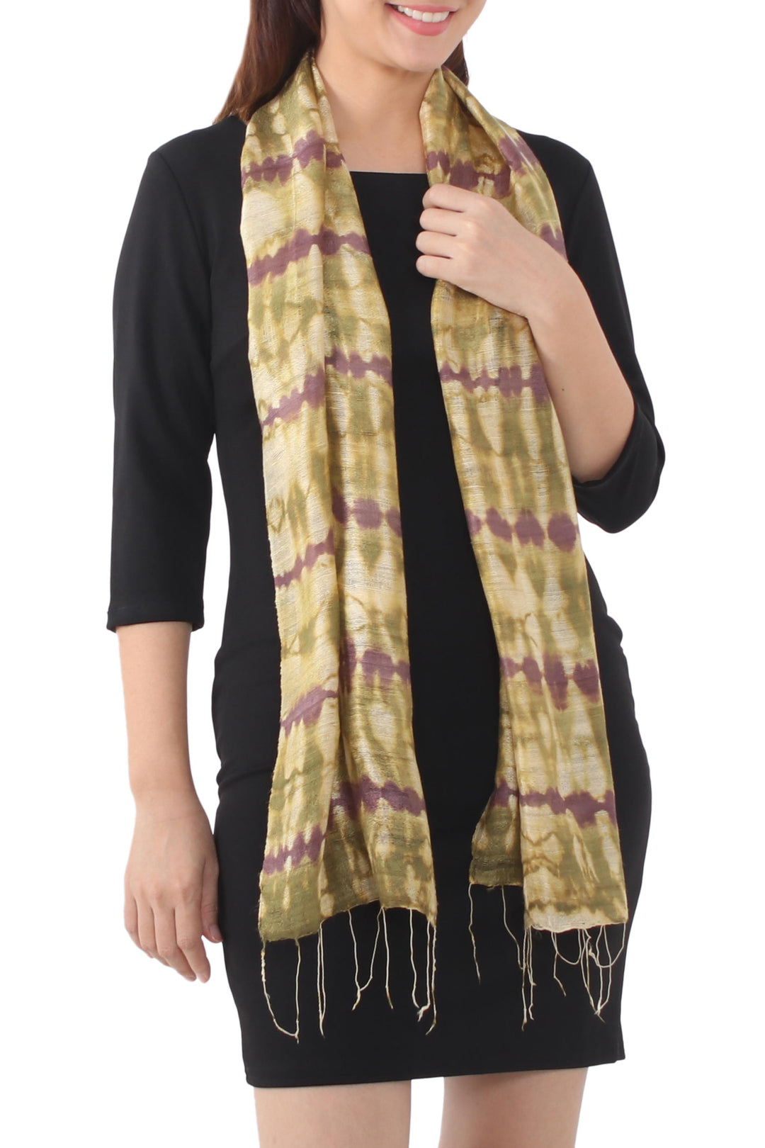 Thai Silk Scarf - Purple Wilderness