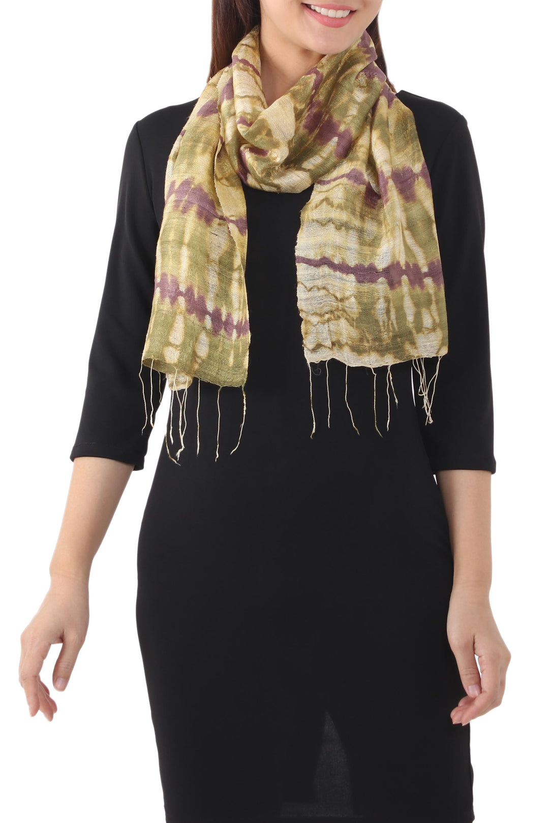 Thai Silk Scarf - Purple Wilderness