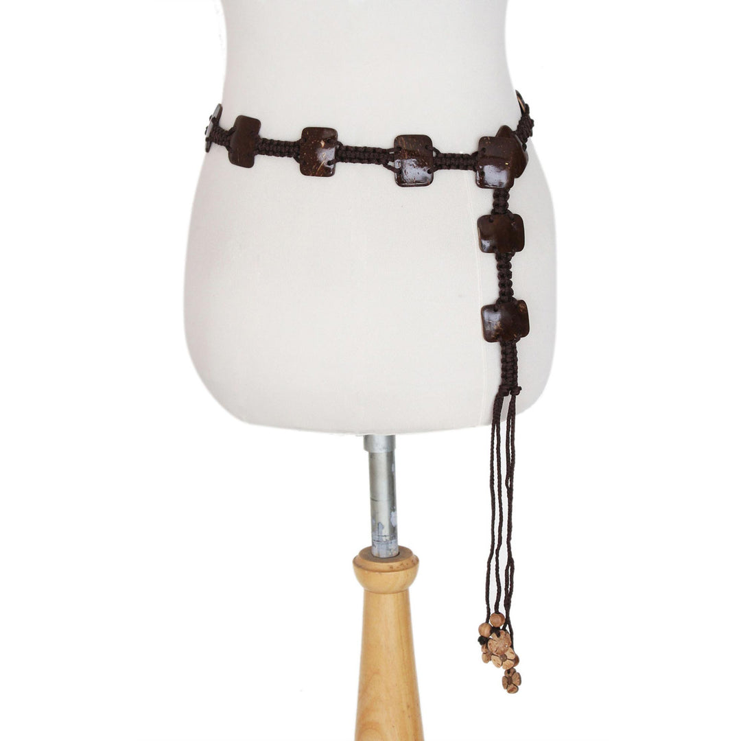 Fair Trade Coconut Shell Belt - Windows in the Earth