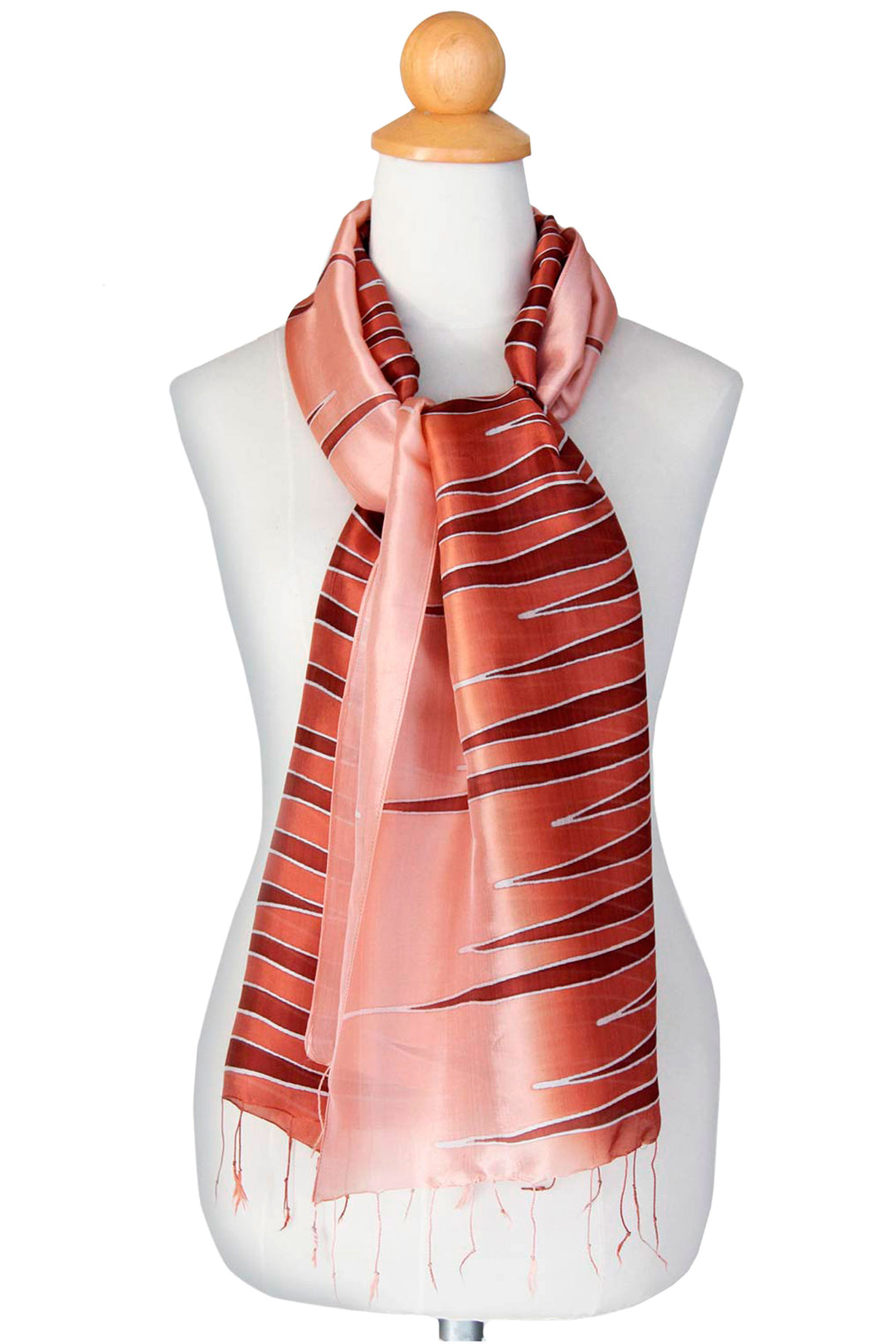 Unique Batik Patterned Scarf - Ginger Embrace