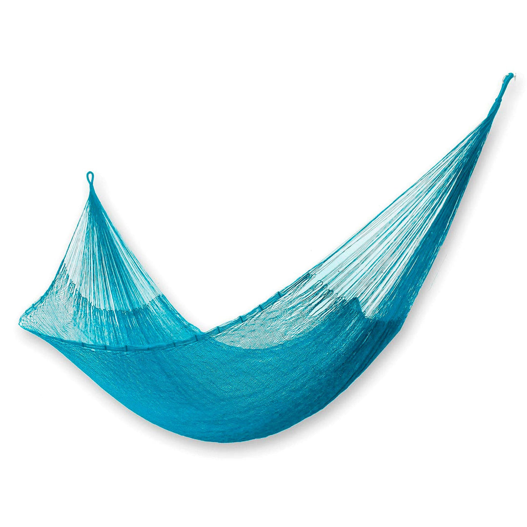 Aqua Double Nylon Mayan Hammock - Maya Bondi