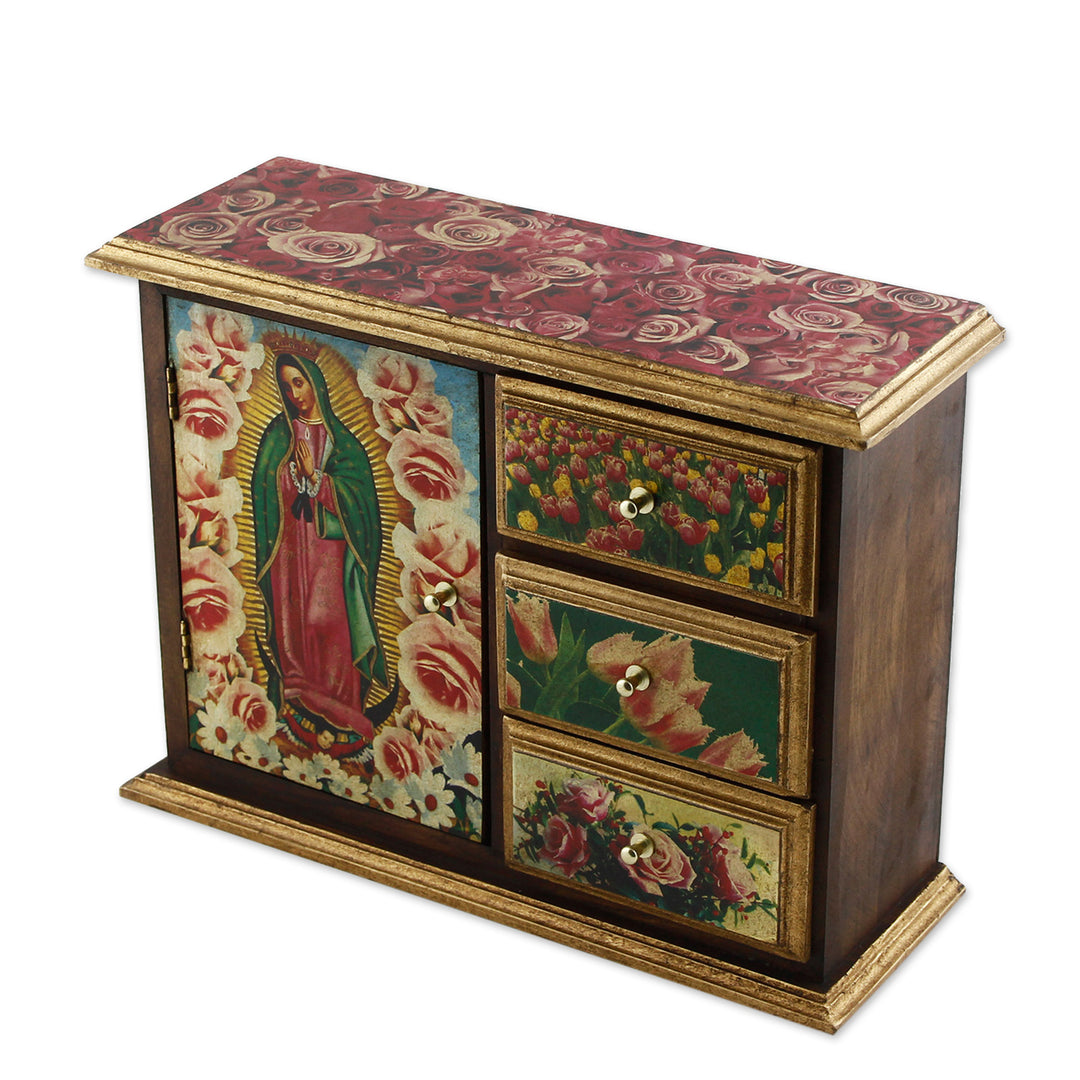 Decoupage chest - Beloved Guadalupe