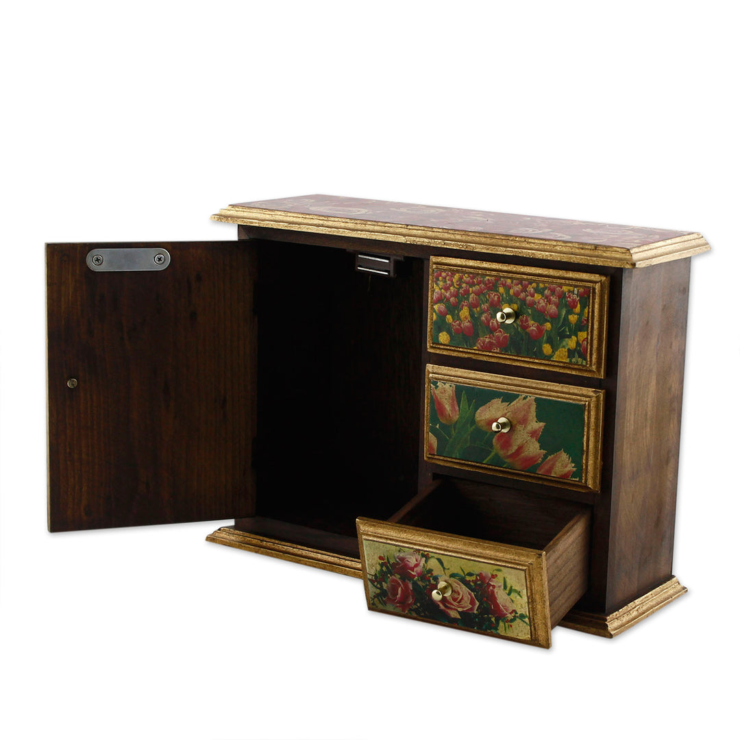 Decoupage chest - Beloved Guadalupe