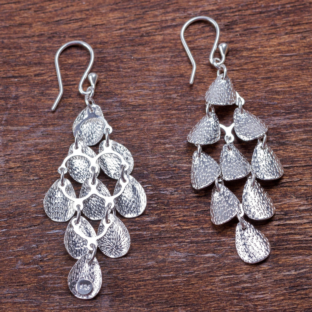 Modern Sterling Silver Chandelier Earrings - Vital Rain