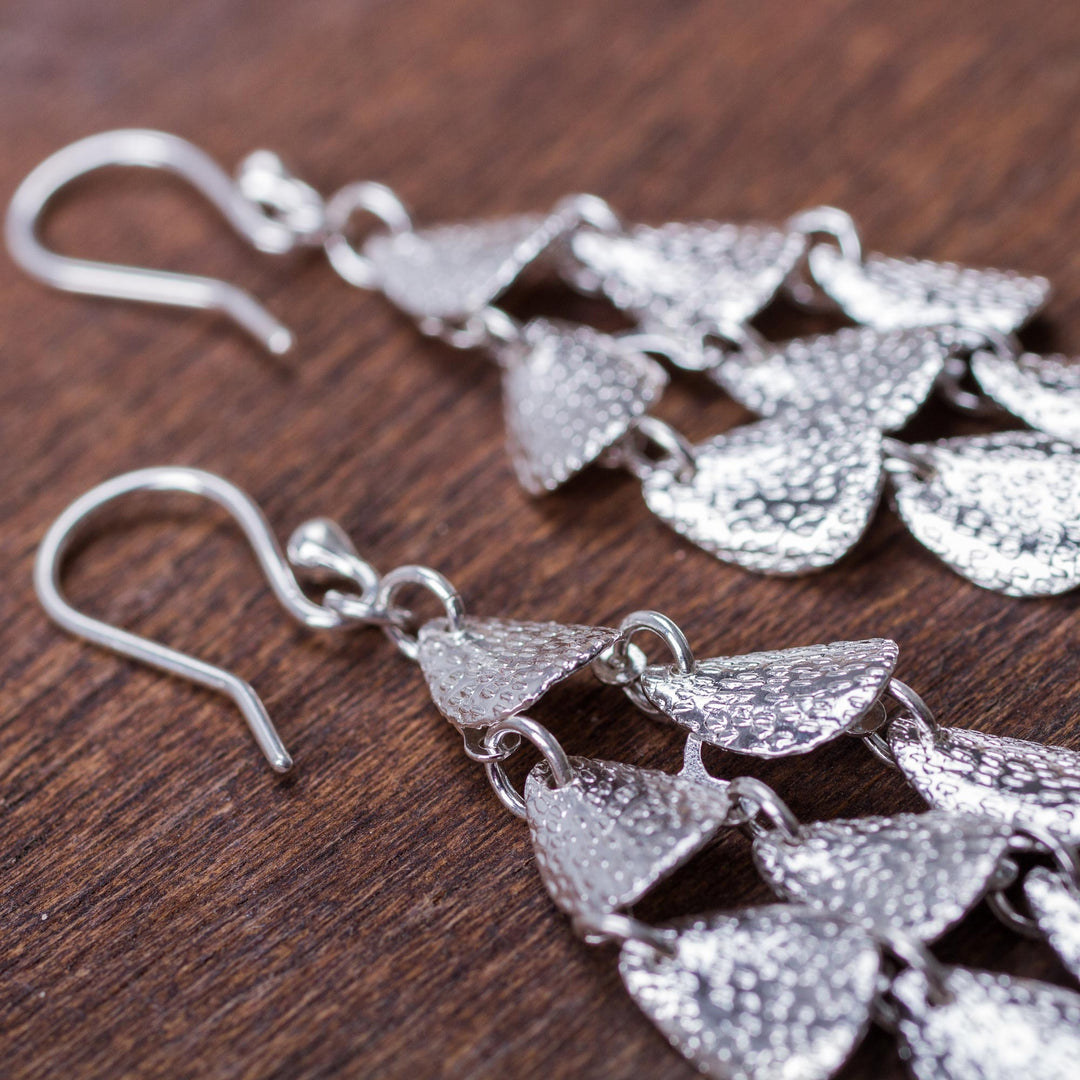 Modern Sterling Silver Chandelier Earrings - Vital Rain