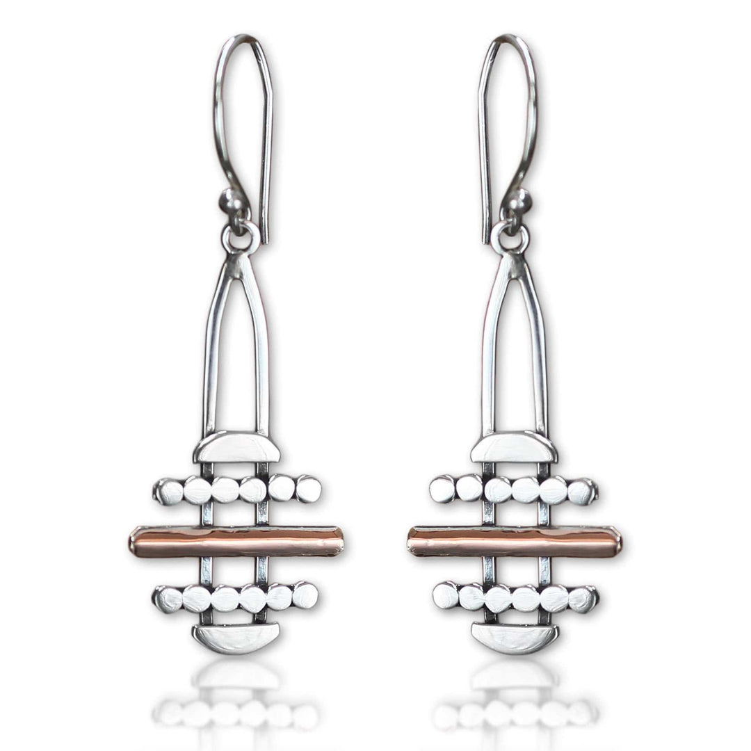 Gold accent dangle earrings - Golden Horizon