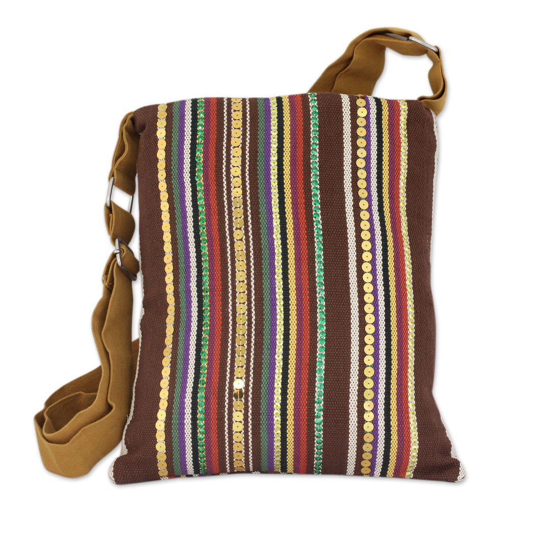 Indian Handmade Multicolor Cotton Cross-Body Handbag - Earthly Beauty