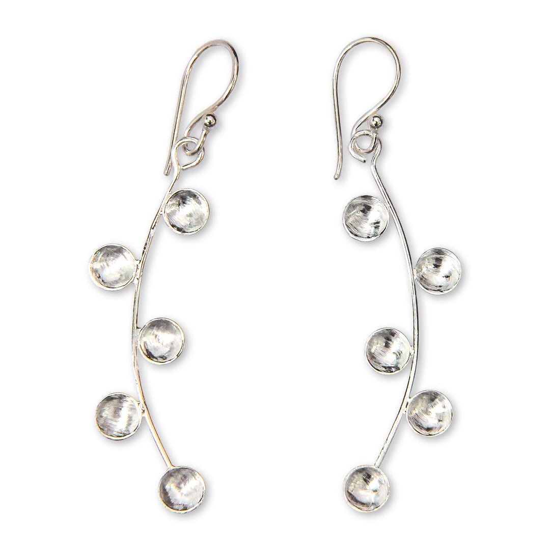Sterling Silver Artisan Crafted Earrings from Bali - Drizzle
