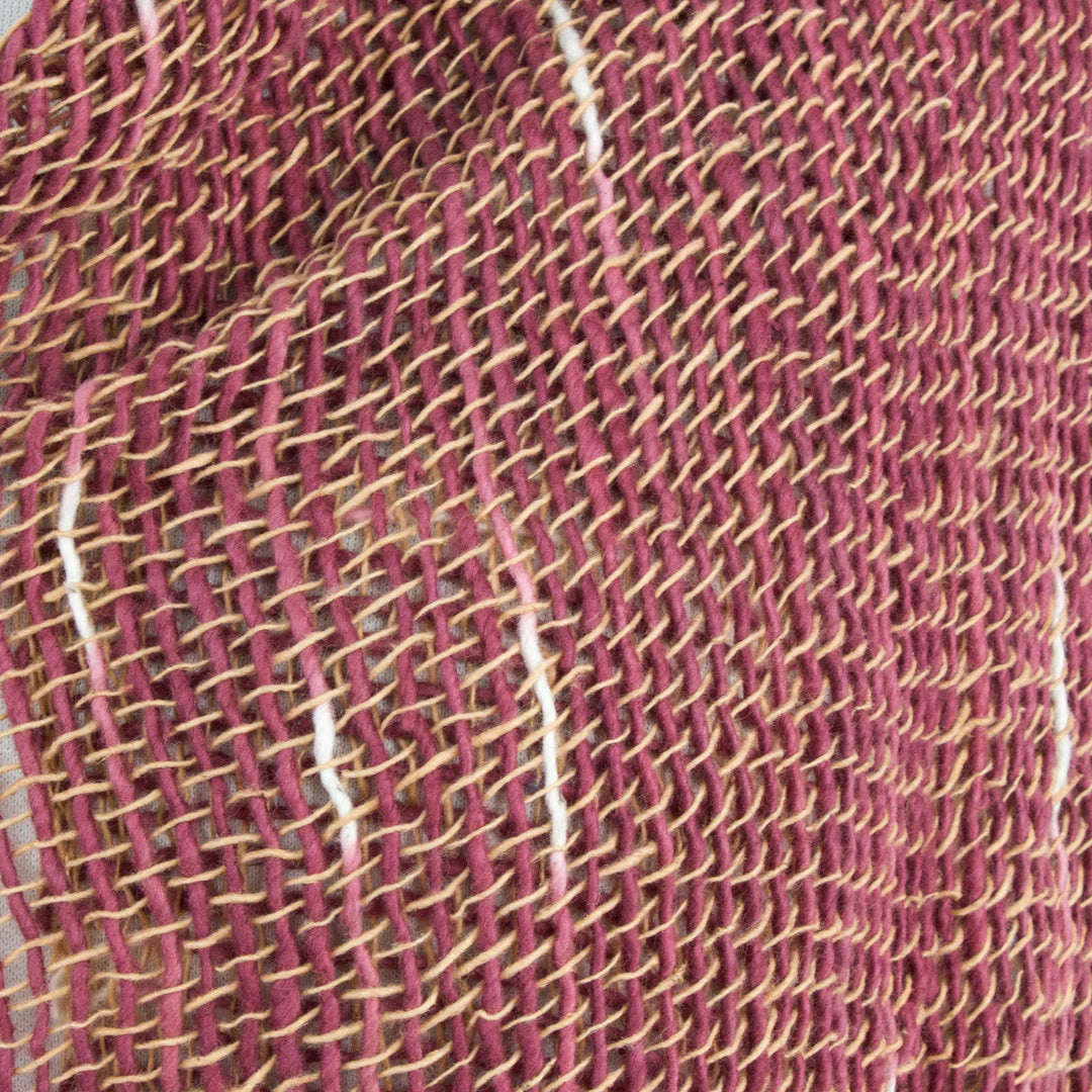 Desert Rose and Beige Loose Weave Cotton Scarf - Desert Melange
