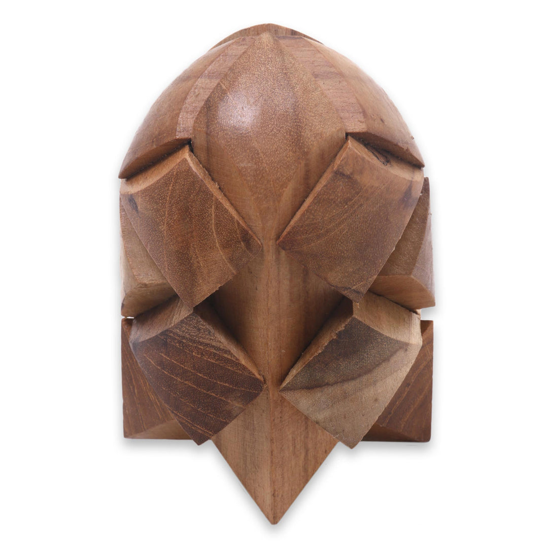 Fair Trade Carved Teak Wood Brainteaser Puzzle from Java - Little Rocket