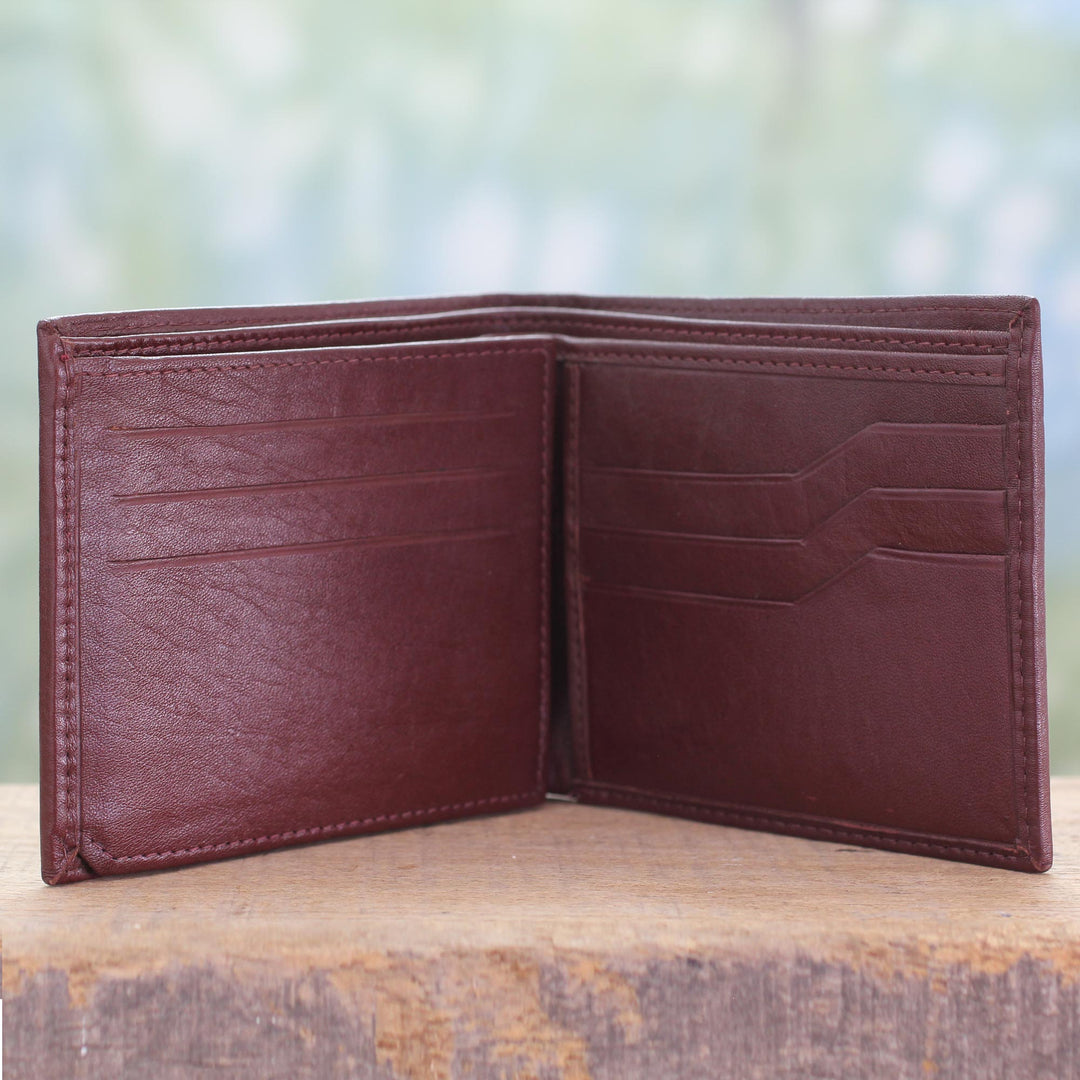 Artisan Crafted Men's Leather Wallet in Cordovan - Bengal Cordovan