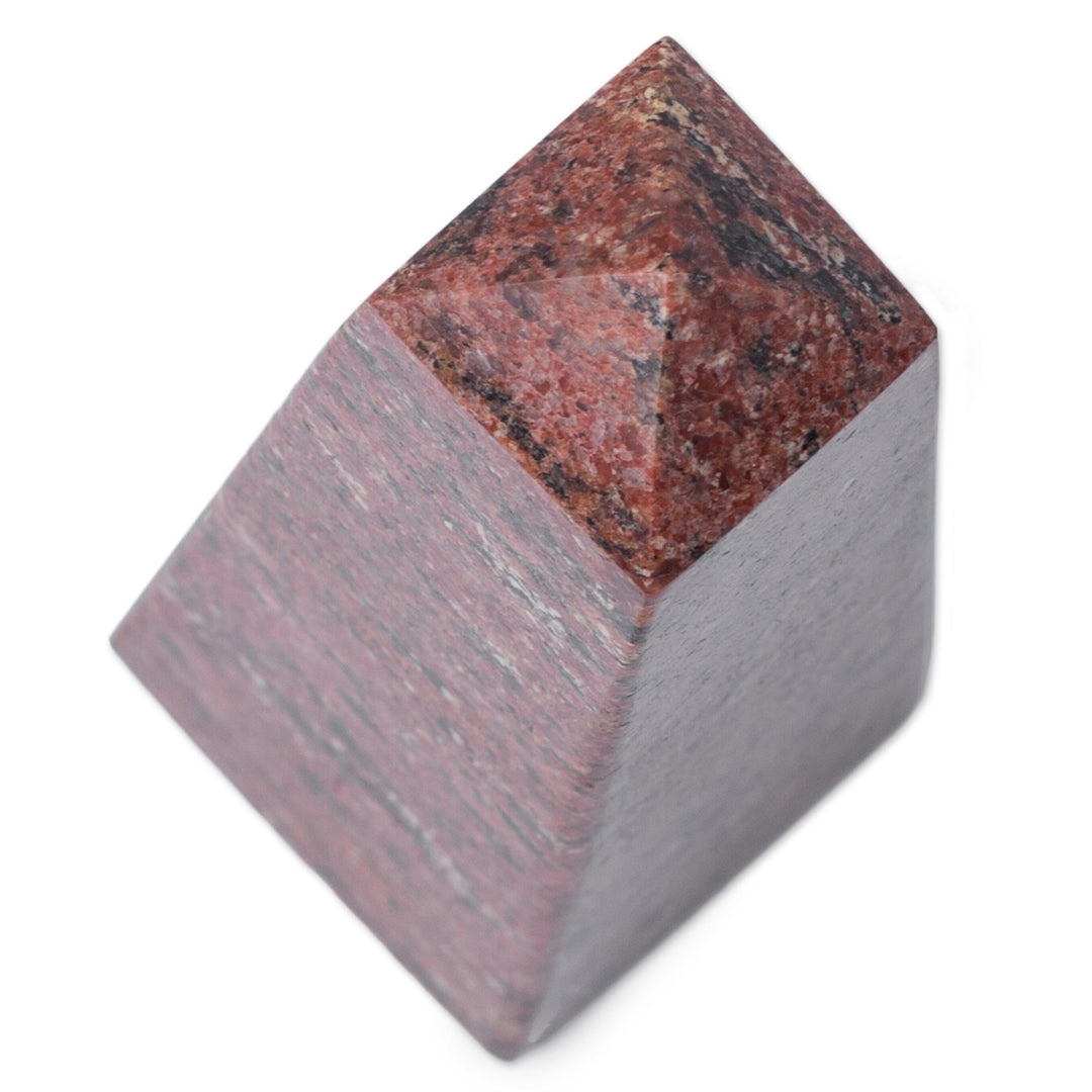 Peruvian Rhodochrosite Gemstone Obelisk Sculpture - Lucky in Love