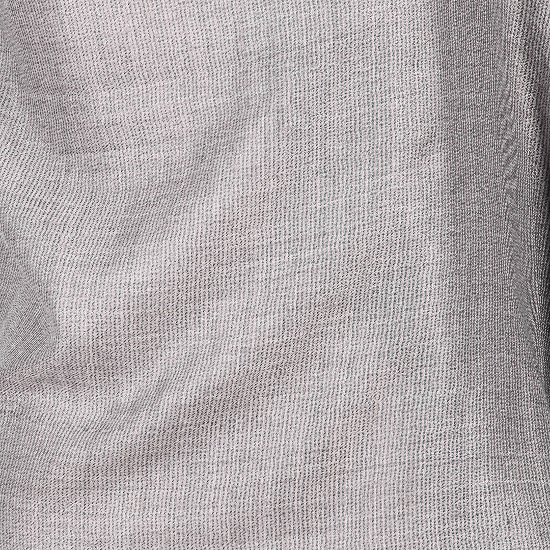 Indian Hand Loomed Grey Wool Viscose Shawl - Subtle Delight