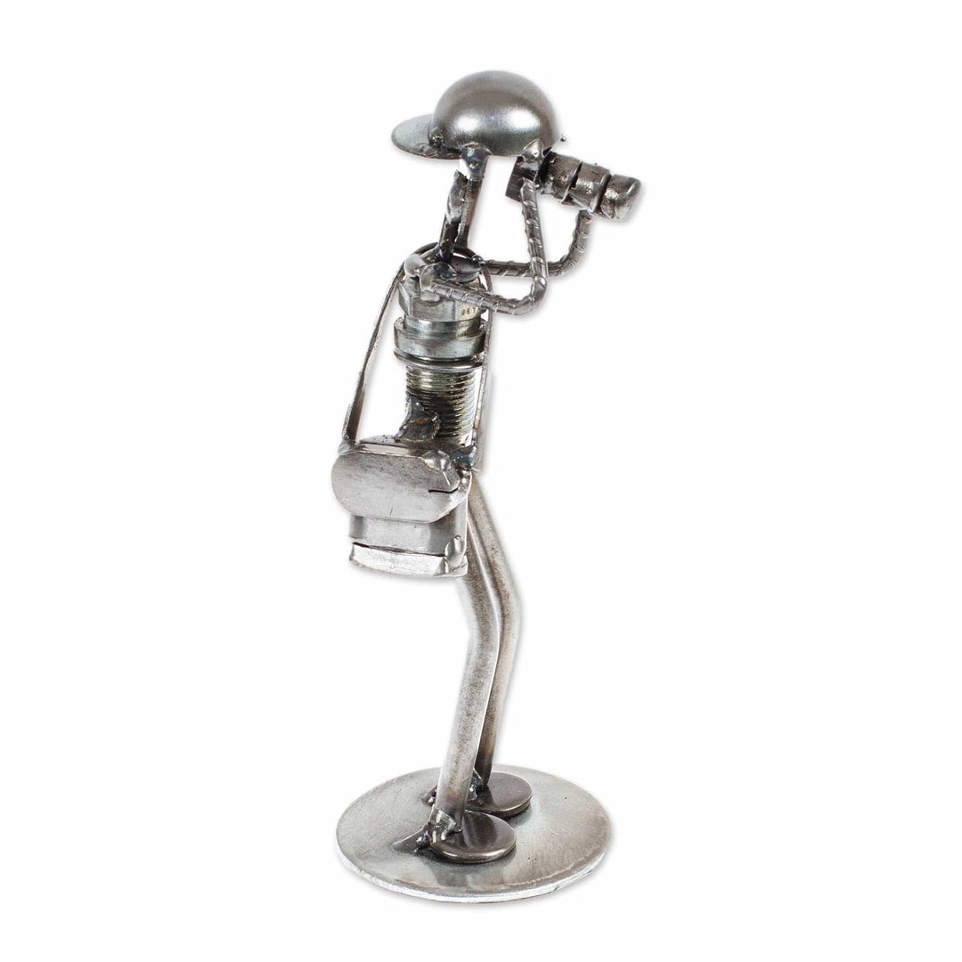 Rustic Photographer Handcrafted Recycled Auto Part Sculpture - Rustic Photographer