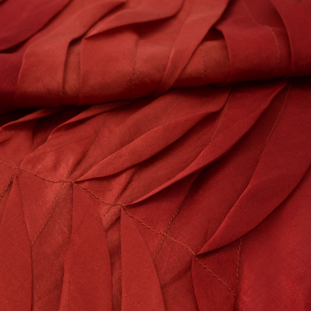 Silk Scarf in Claret Red from Thailand - Evolving Lipstick