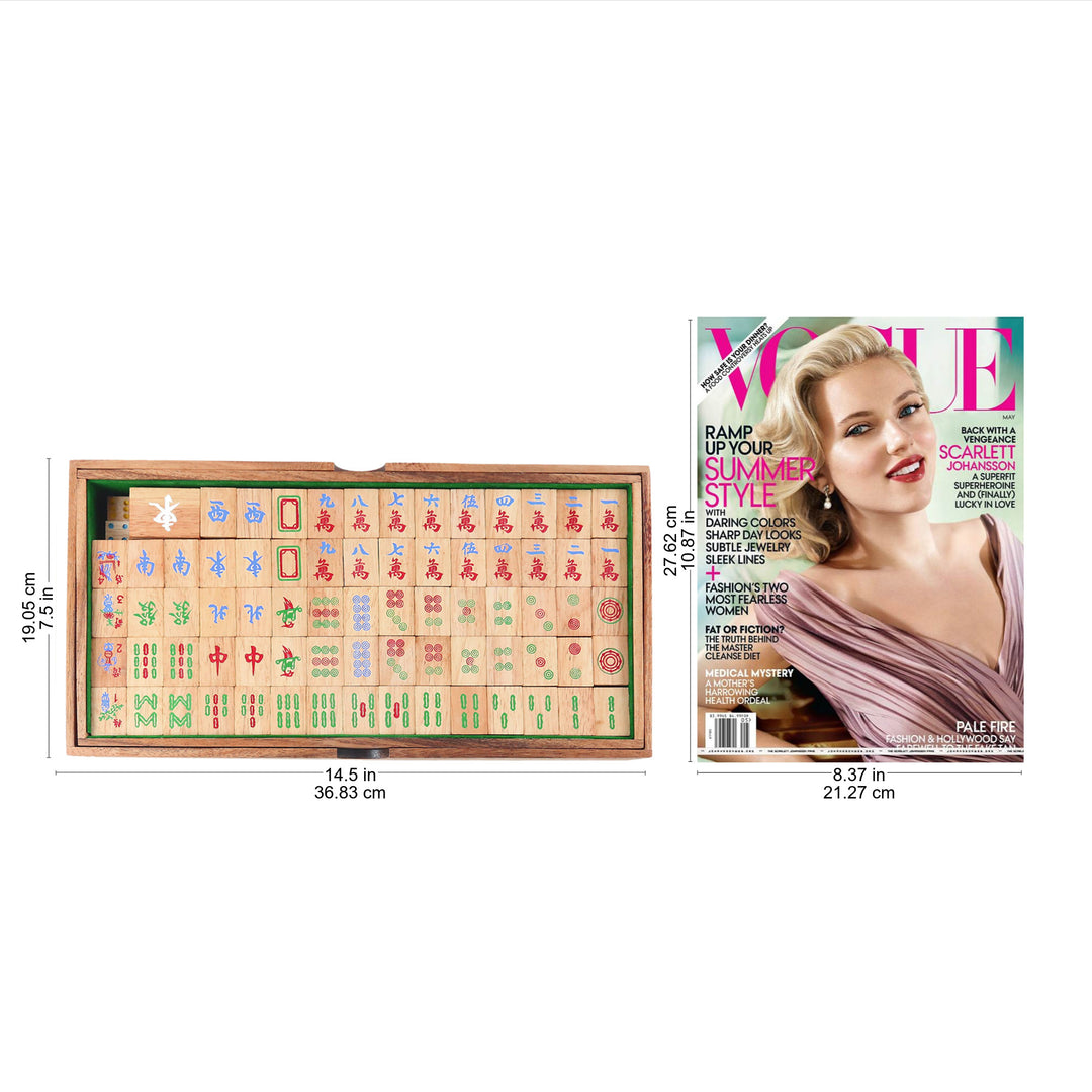 Hand Made Wood Mah Jongg Game from Thailand - Mah Jongg