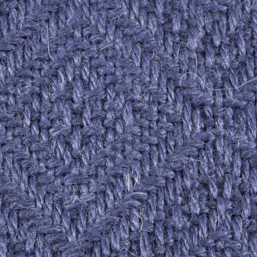Alpaca and AcrylicThrow Blanket with Fringe in Denim Blue - Puno Traditions in Blue