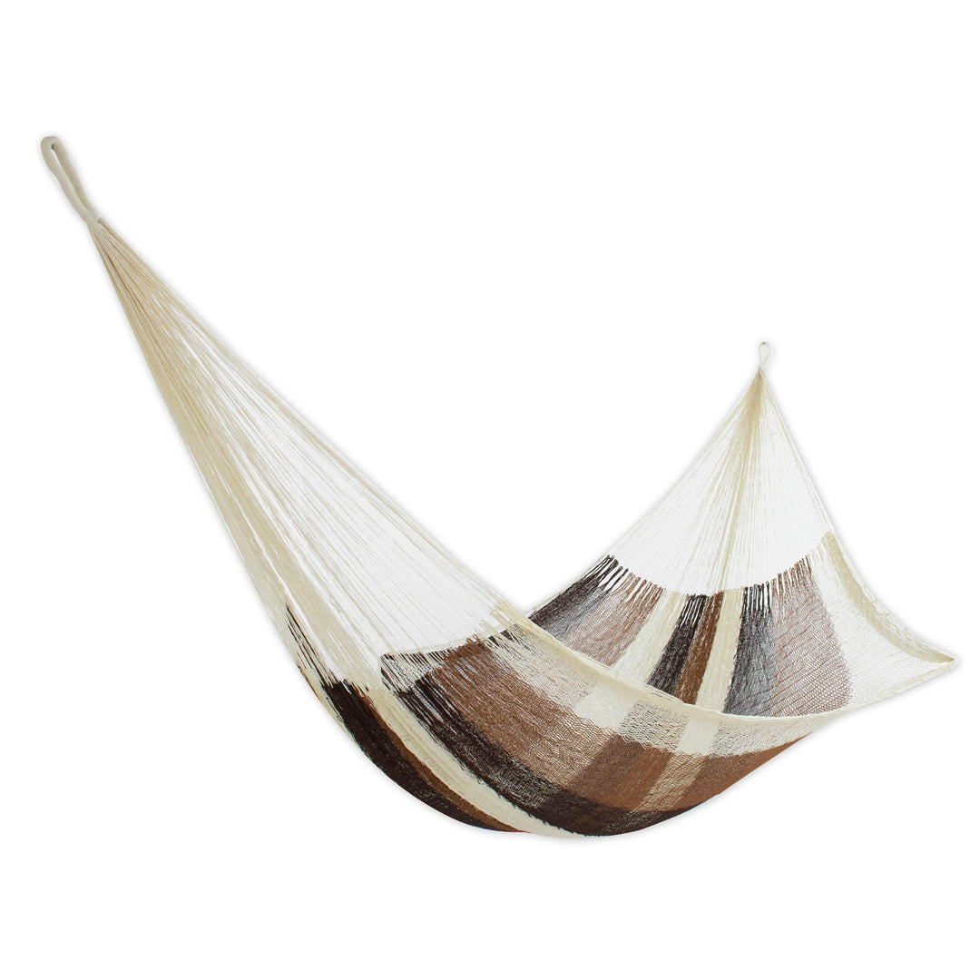 Hand Woven Maya Hammock in Chocolate and Coffee Brown - Coffee and Chocolate